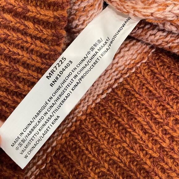 Moon River Marled Striped Crewneck Sweater Brown Purple- Small- EUC - Picture 8 of 11